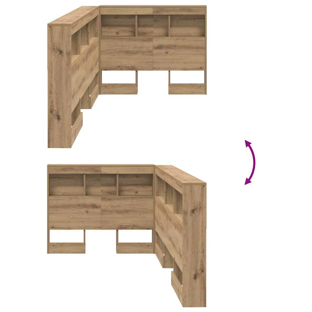 Opbevaringshovedgavl Artisan Egetræ 100 cm Konstrueret træ