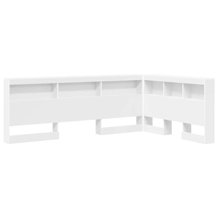 Opbevaringshovedgavl Hvid 120 cm Konstrueret træ