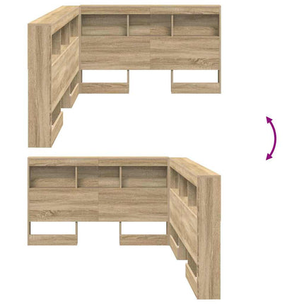 Opbevaringshovedgavl Sonoma eg 120 cm Konstrueret træ