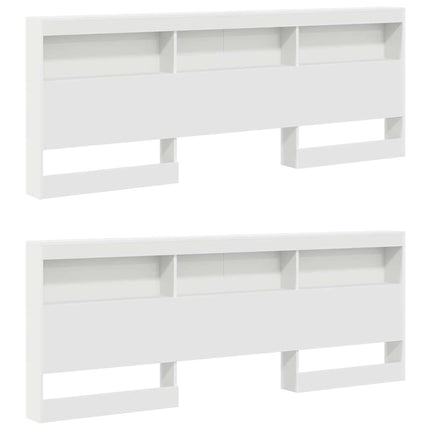 Opbevaringshovedgavl Hvid Konstrueret træ