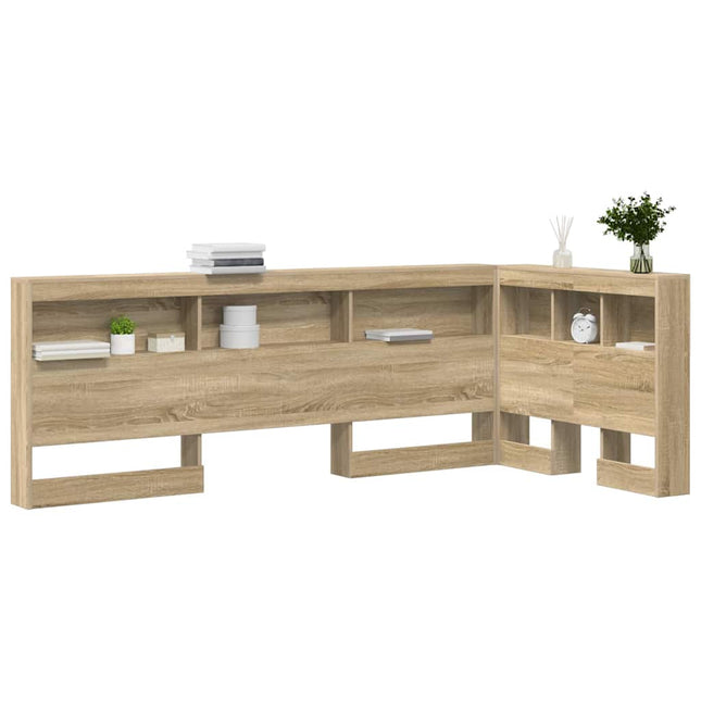 Opbevaringshovedgavl med hylde Sonoma eg 75 cm Konstrueret træ