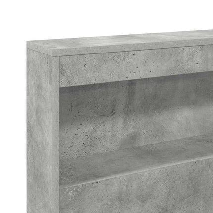Opbevaringshovedgavl Beton Grå Konstrueret træ