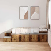 Seng med opbevaring Gammelt træ 234 x 103 x 53.5 cm