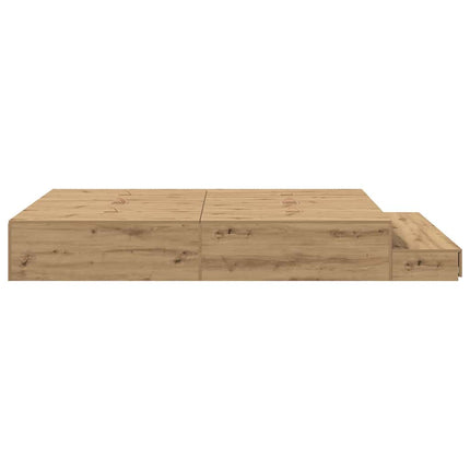 Seng med opbevaring Artisan Egetræ 150 cm Konstrueret træ