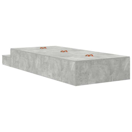 Seng med opbevaring med skuffe Beton Grå 90 cm Konstrueret træ