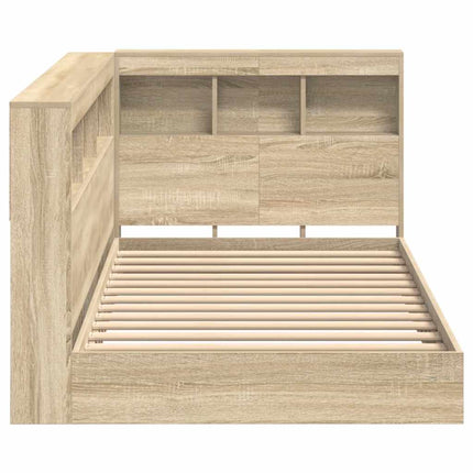 Bogreol Seng Sonoma-eg 100 x 200 cm Konstrueret træ