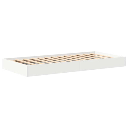 Bogreol Seng med hovedgærde Hvid 90 x 190 cm Konstrueret træ