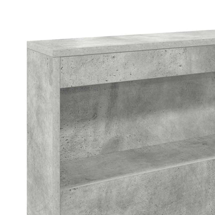 Bogreol Seng Beton Grå 75 x 190 cm Konstrueret træ