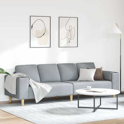 Stue Sofa Lysegrå 250 x 77 x 76 cm Polyester