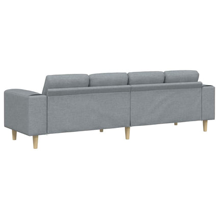 Stue Sofa Lysegrå 250 x 77 x 76 cm Polyester