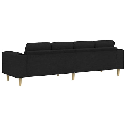 Stue Sofa Sort 250 x 77 x 76 cm Polyester