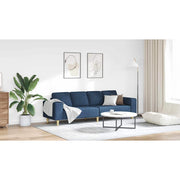 Sofa Sæt Blå Stof