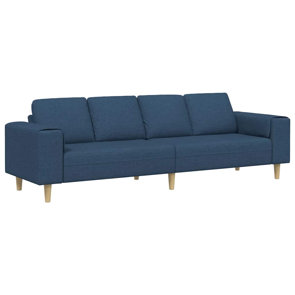 Sofa Sæt Blå Stof
