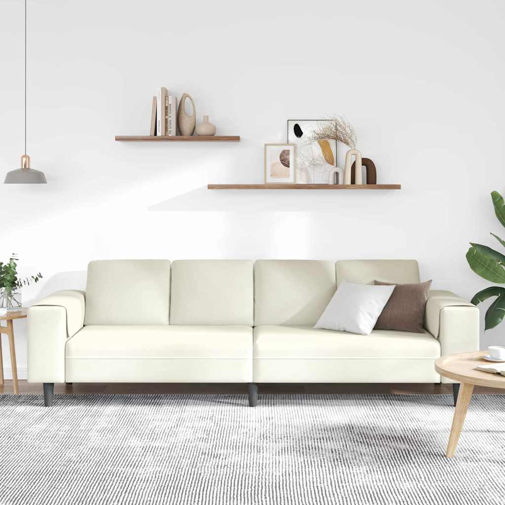 Sofa Sæt Creme Fløjl
