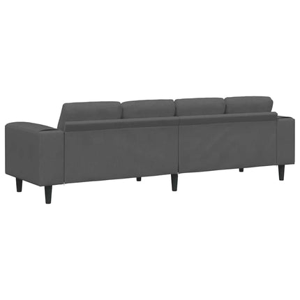 Sofa Mørkegrå 250 x 77 x 76 cm Velourstof