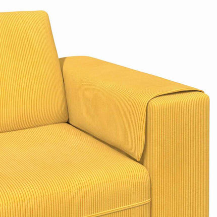 Sofa Lys Gul 250 x 77 x 76 cm Velourstof