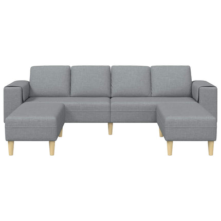 Stue Sofa 3 pcs Lysegrå Polyester