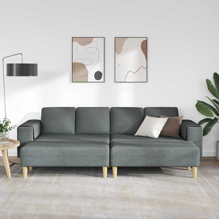 Stue Sofa 3 pcs Mørkegrå Polyester