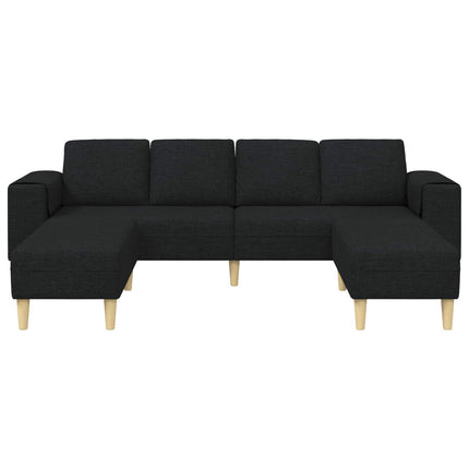 Stue Sofa 3 pcs Sort Polyester