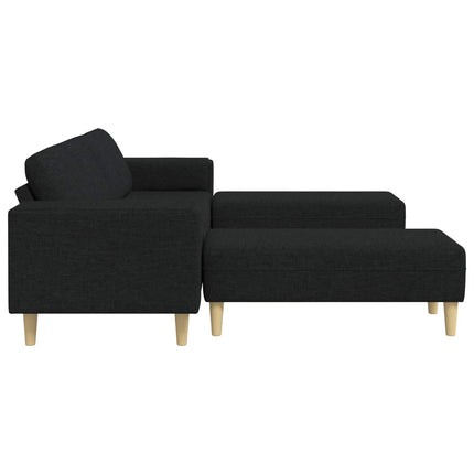 Stue Sofa 3 pcs Sort Polyester