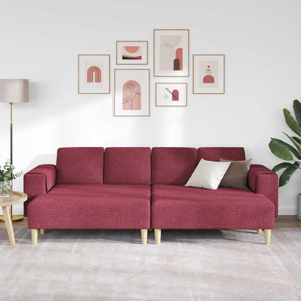 Stue Sofa 3 pcs Vinrød 250 x 188 x 76 cm Polyester