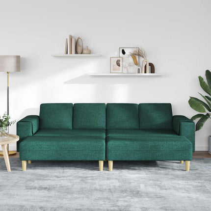 Stue Sofa 3 pcs Mørkegrøn Polyester