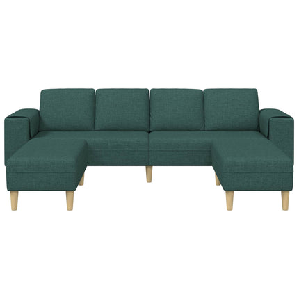 Stue Sofa 3 pcs Mørkegrøn Polyester
