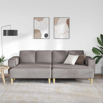 Stue Sofa 3 pcs Gråbrun Polyester