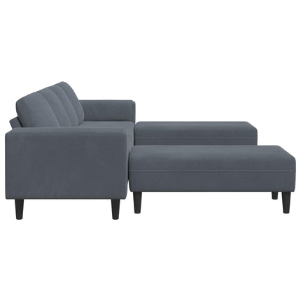 Stue Sofa 3 pcs Mørkegrå 250 x 188 x 76 cm