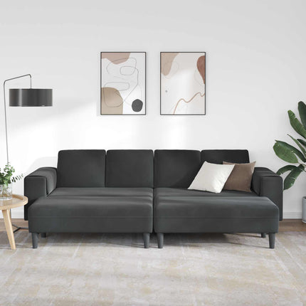 Stue Sofa 3 pcs Sort 250 x 188 x 76 cm
