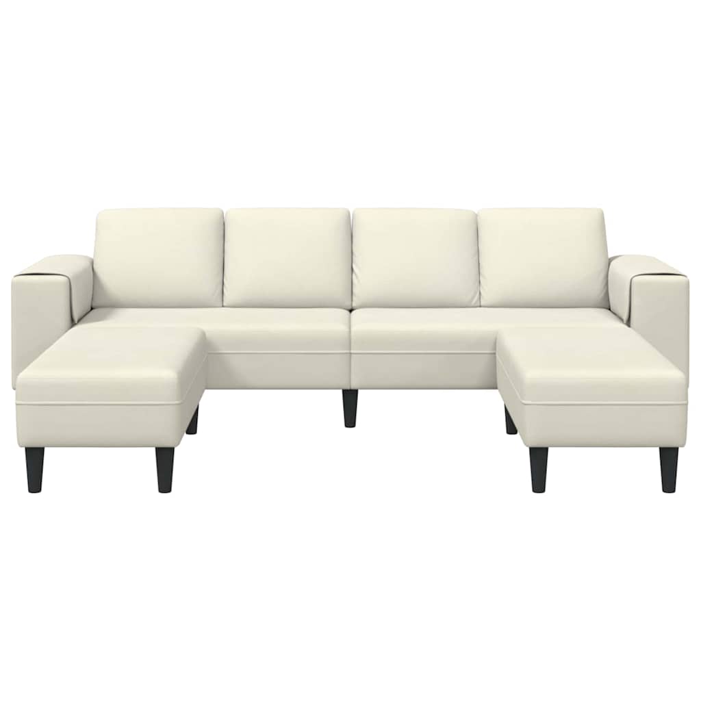 Sofa Sæt Creme Fløjl