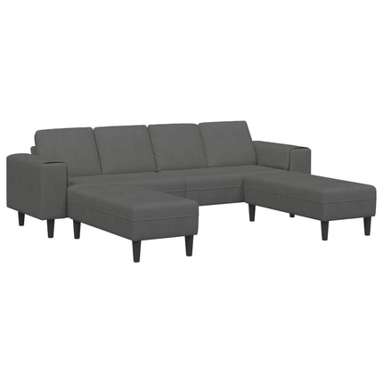 Sofa Mørkegrå 250 x 188 x 76 cm Velourstof