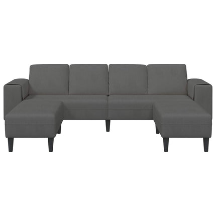 Sofa Mørkegrå 250 x 188 x 76 cm Velourstof