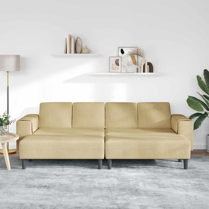 Sofa Grågrøn 250 x 188 x 76 cm Velourstof