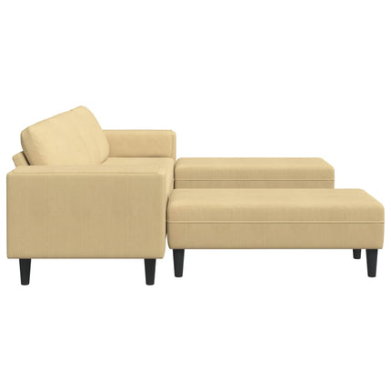 Sofa Grågrøn 250 x 188 x 76 cm Velourstof