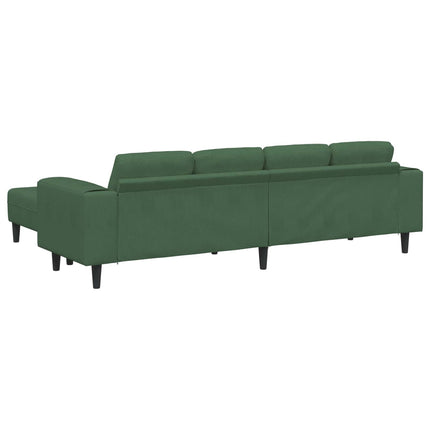 Sofa Mørkegrøn 250 x 188 x 76 cm Velourstof