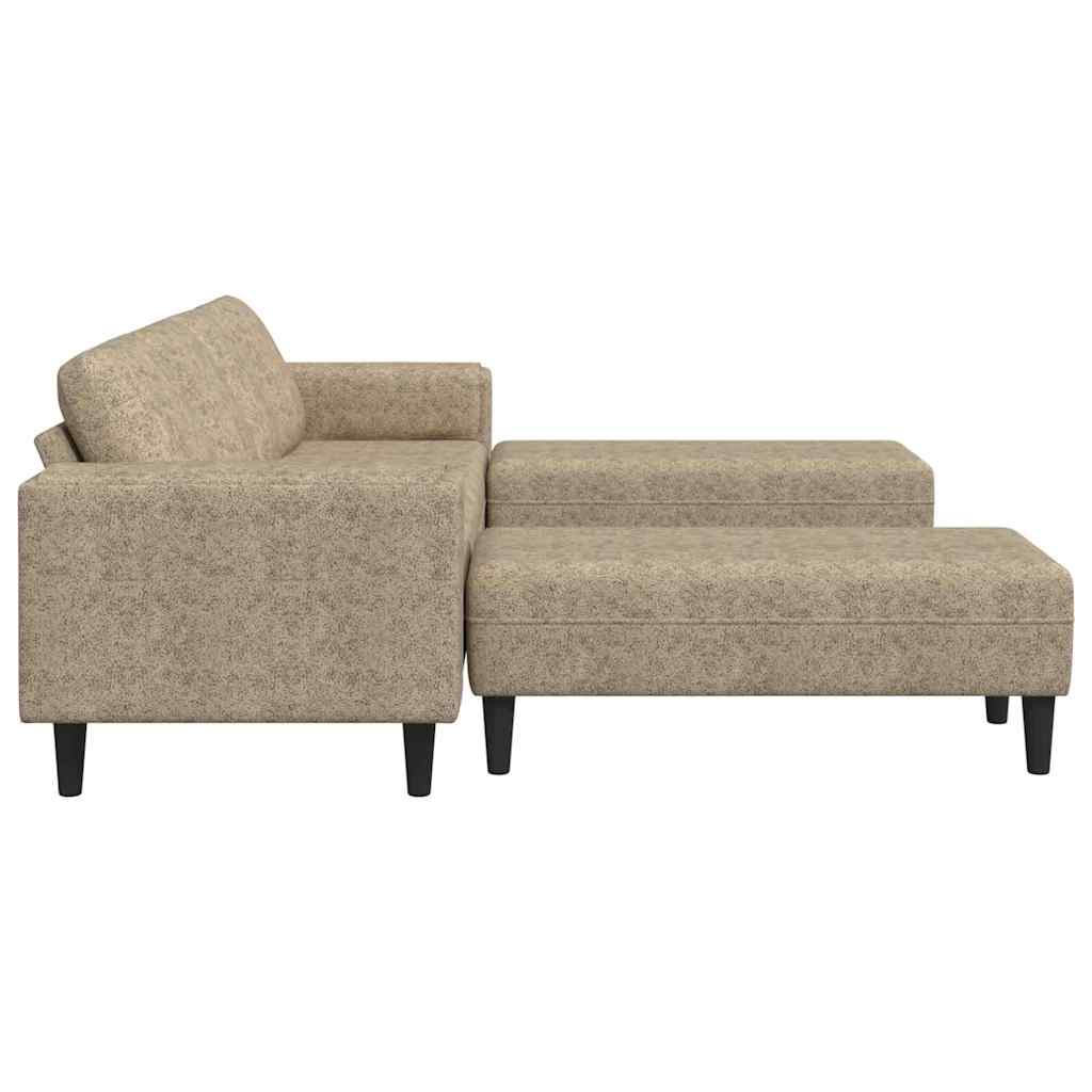 Sofa Sæt Lysegrå Faux suede læder