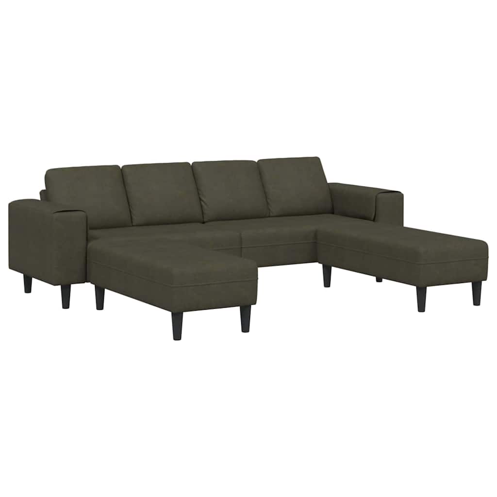 Sofa Sæt Army grøn Faux suede læder