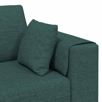 Sofa med pude Mørkegrøn 250 x 77 x 76 cm Stof