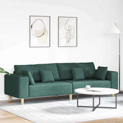 Stof sofa med pude Mørkegrøn 208 cm Stof
