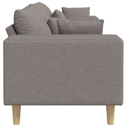 Sofa med pude Gråbrun 250 x 77 x 76 cm Stof