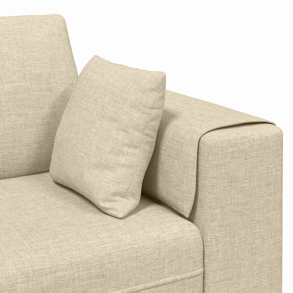 Stof sofa med pude Creme 208 cm Stof