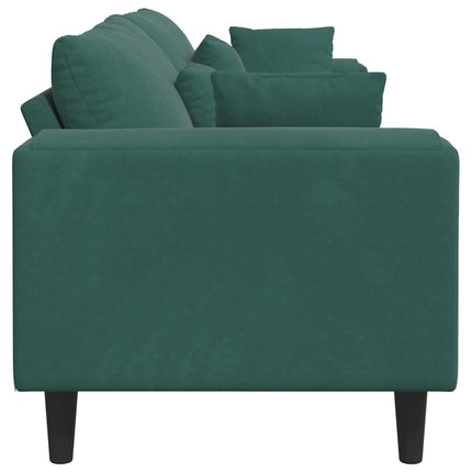 Sofa Mørkegrøn 250 x 77 x 76 cm Fløjl