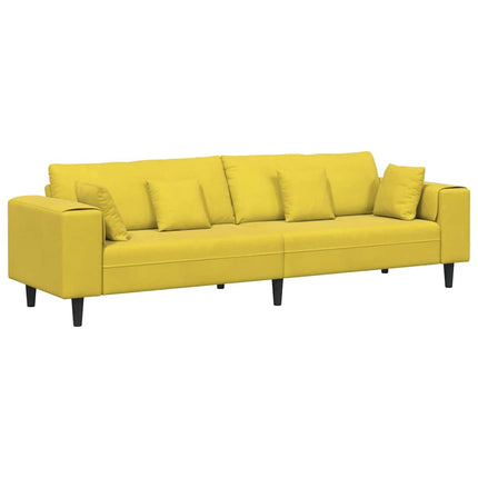 Sofa Gul 250 x 77 x 76 cm Fløjl