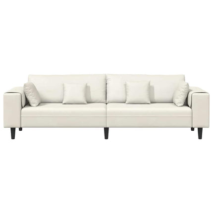 Sofa Creme 250 x 77 x 76 cm Fløjl