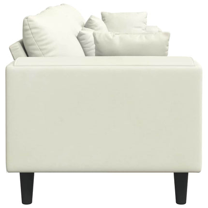 Sofa Creme 250 x 77 x 76 cm Fløjl