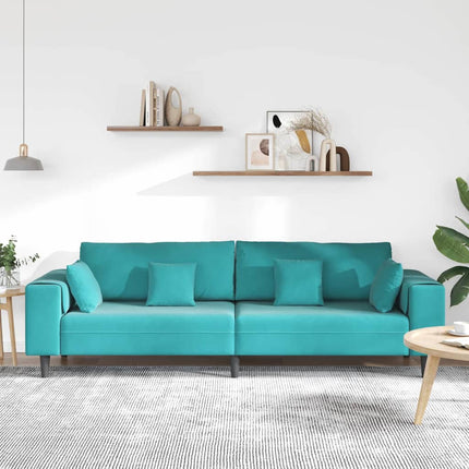 Sofa Turkis 250 x 77 x 76 cm Fløjl