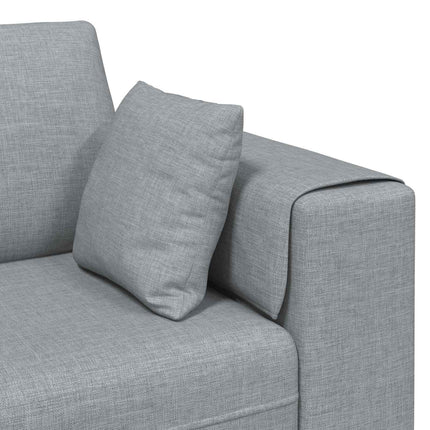 Sofa med pude 3 pcs Lysegrå Stof