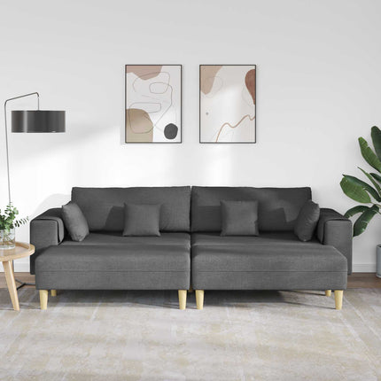 Sofa med pude 3 pcs Mørkegrå Stof