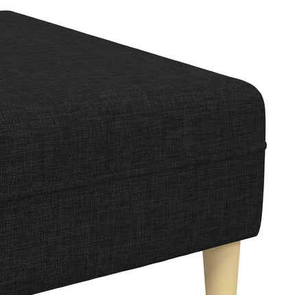 Sofa med pude 3 pcs Sort Stof